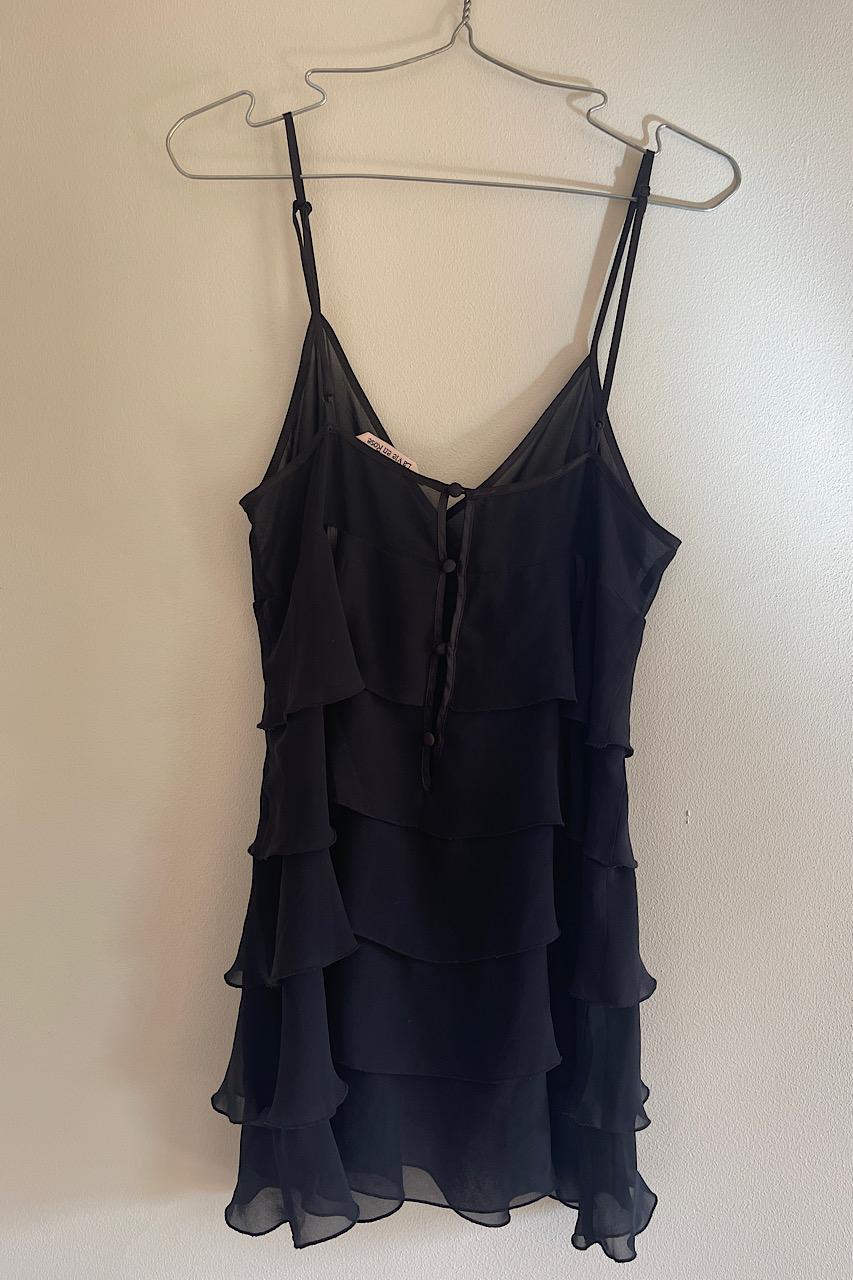 Layered mini black dress| la vie en rose - Excellent M