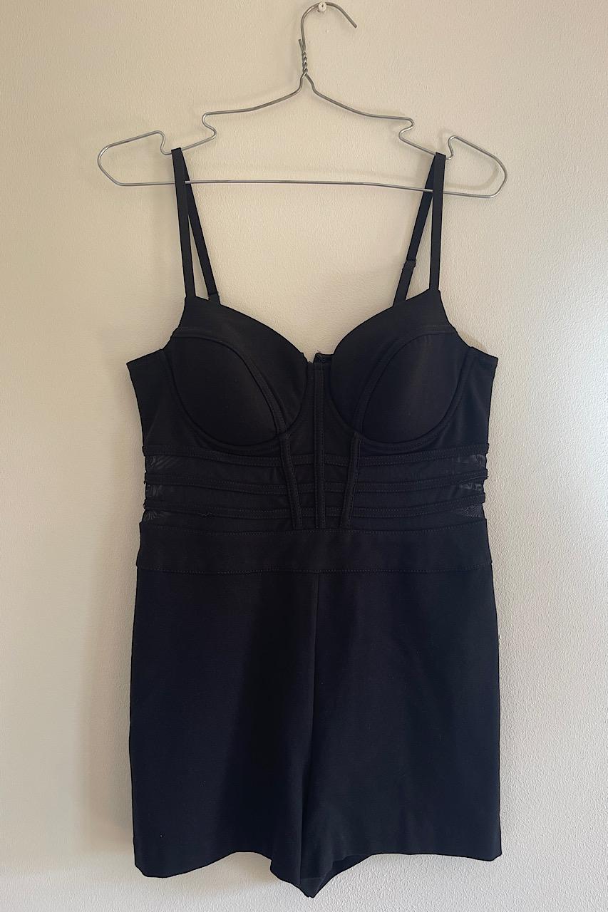 Guess sheer-inset romper jet black - Excellent M
