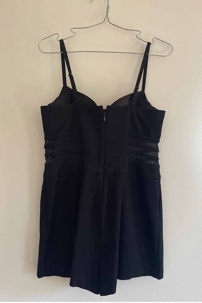 Guess sheer-inset romper jet black - Excellent M