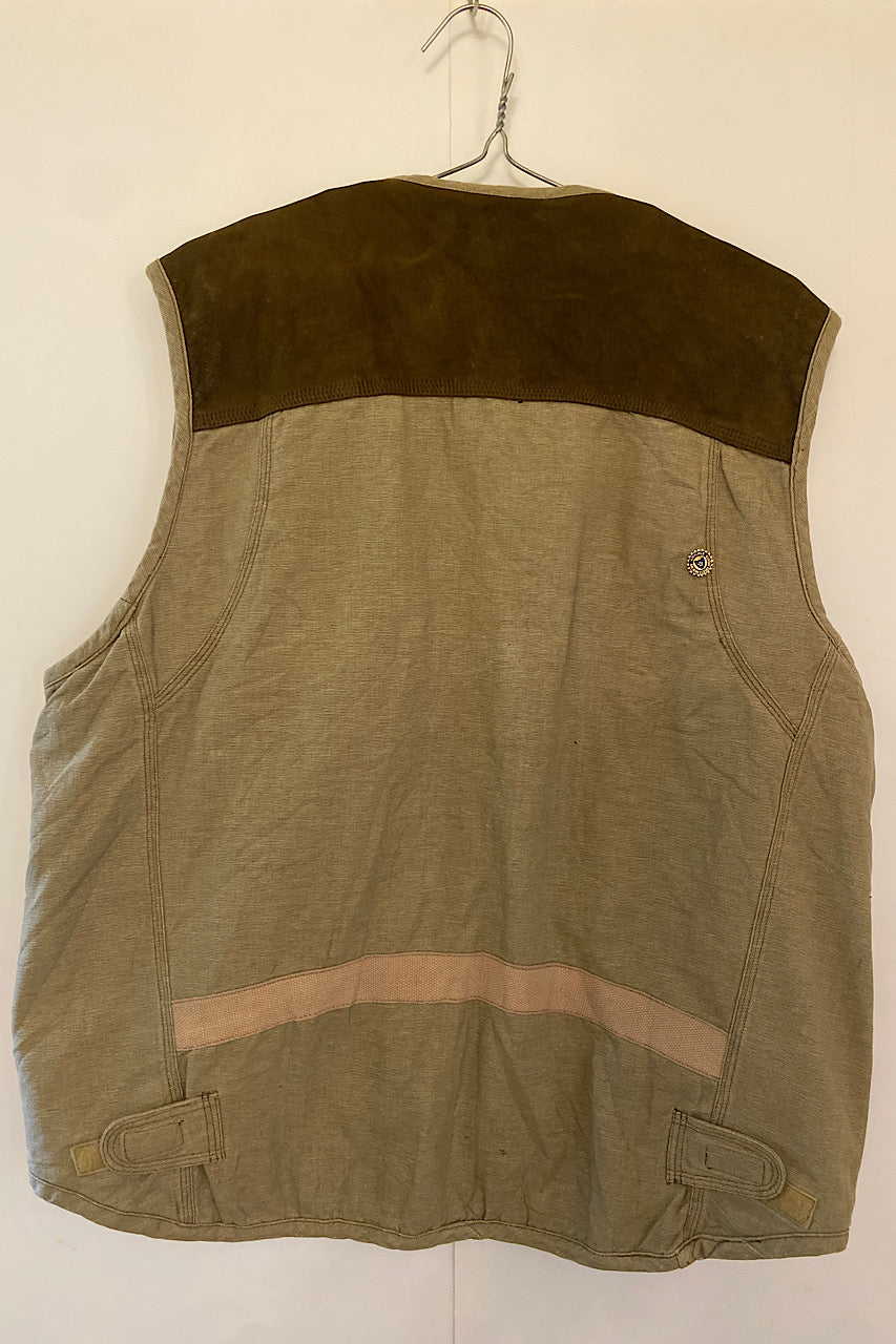 Authentic Camel Cargo Heavy Vest - Excellent L